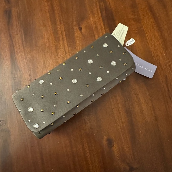 Inge Christopher Gray Studded Clutch - Picture 1 of 2